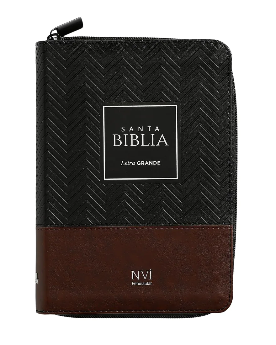 Biblia NVI Peninsular (castellano de España), letra grande, tamaño portátil, símil piel con cierre