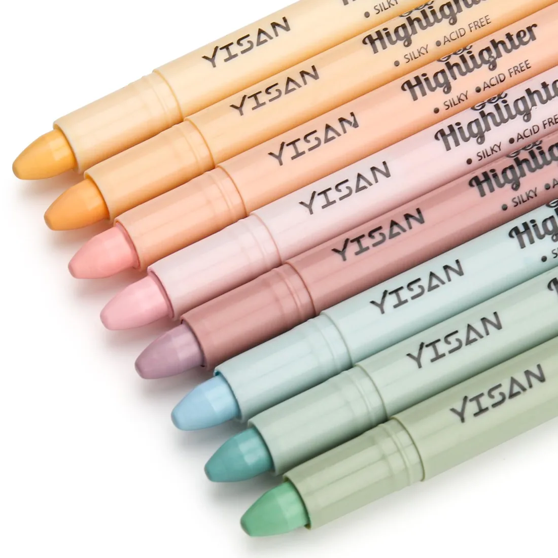 YISAN subrayadores secos para Biblia, 8 colores pastel (70627)
